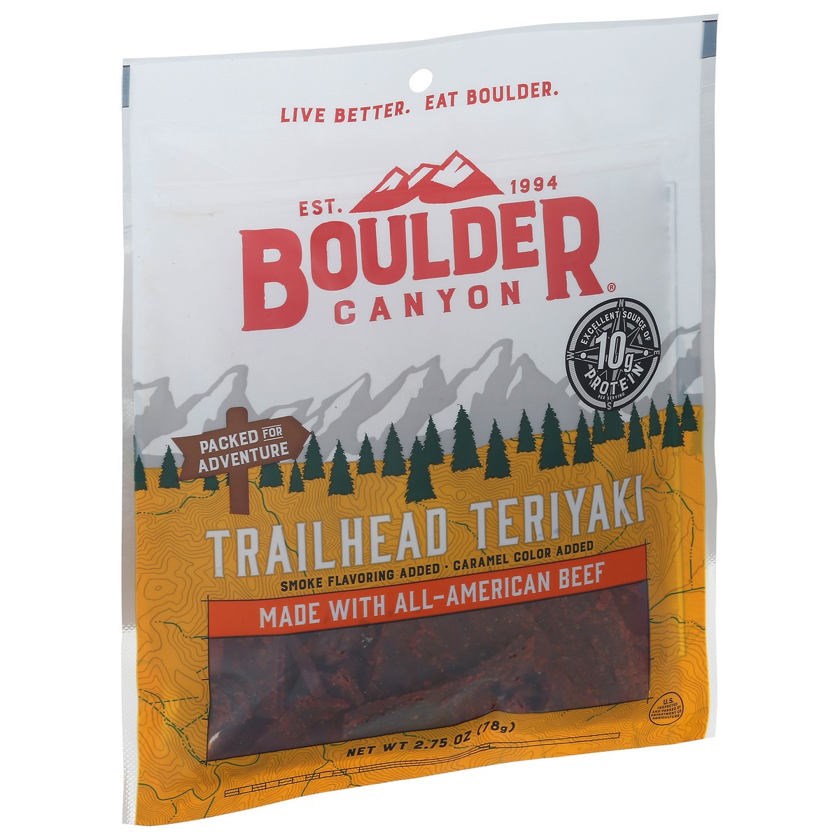 slide 10 of 12, Boulder Canyon Trailhead Teriyaki Beef Jerky 2.75 oz, 2.75 oz