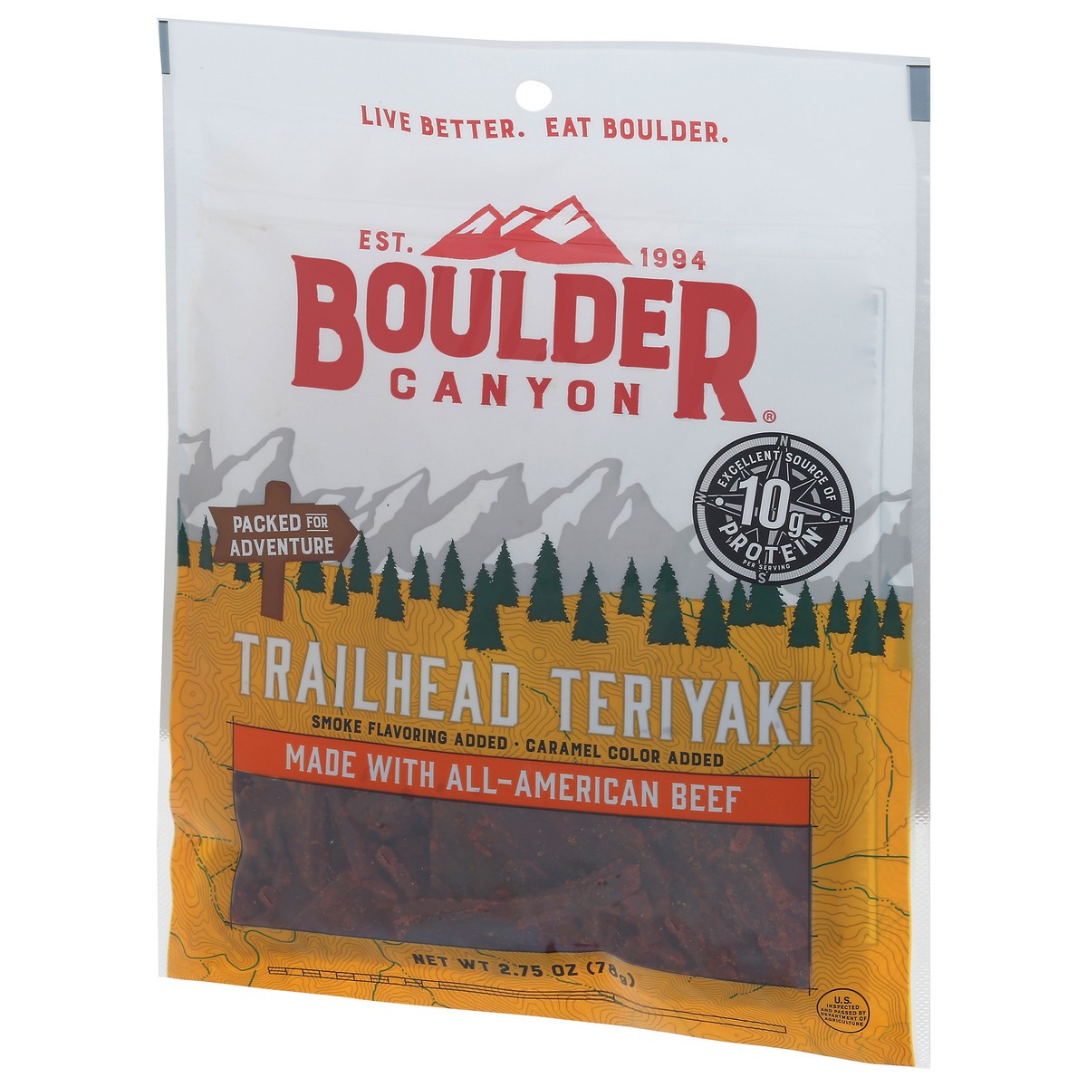 slide 3 of 12, Boulder Canyon Trailhead Teriyaki Beef Jerky 2.75 oz, 2.75 oz