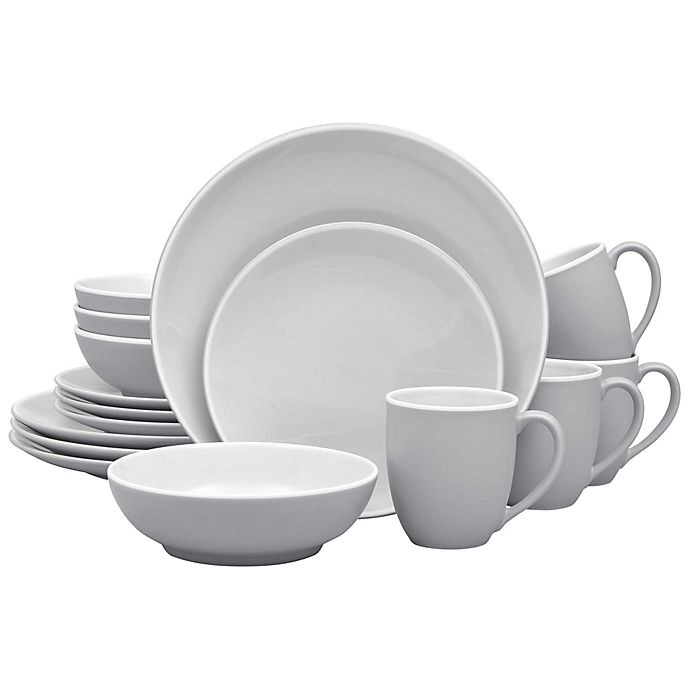 slide 1 of 2, Noritake ColorTrio Coupe Dinnerware Set - Slate, 16 ct