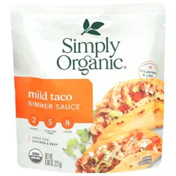 Simply Organic Mild Taco Simmer Sauce 8.0 oz
