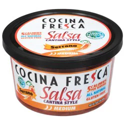 Cocina Fresca Medium Cantina Style Serrano Salsa 16 oz
