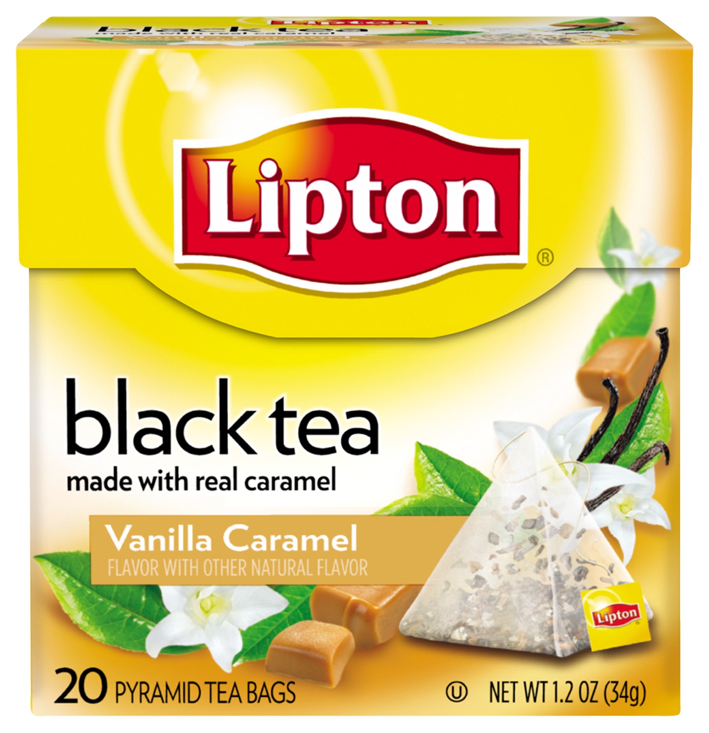 slide 1 of 4, Lipton Bags Vanilla Caramel, 20 ct, 20 ct