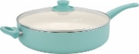 slide 1 of 1, GreenLife 5 Quart Turquoise Saute Pan with Lid, 5 qt