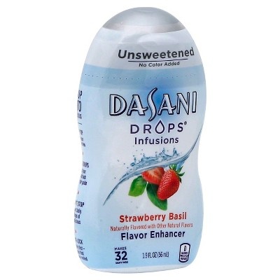 slide 1 of 1, Dasani Drops Infusions Strawberry Basil Flavor Enhancer, 1.9 oz