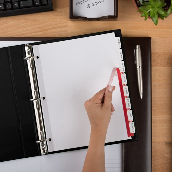 slide 2 of 6, Avery 8-Tab Print & Apply Clear Label Dividers, 5 ct