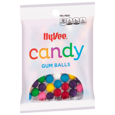 slide 1 of 1, Hy-Vee Gum Balls, 6 oz