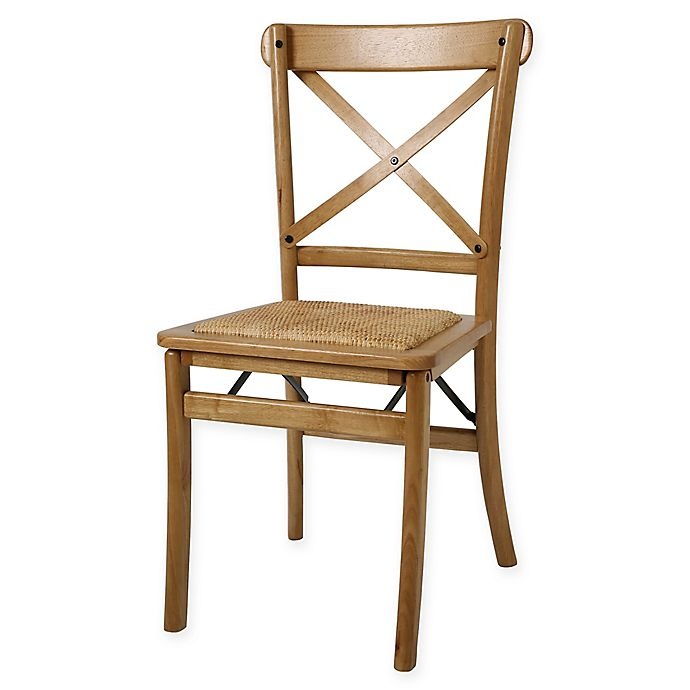 slide 1 of 1, Cross Back Dining Chairs - Brown, 2 ct