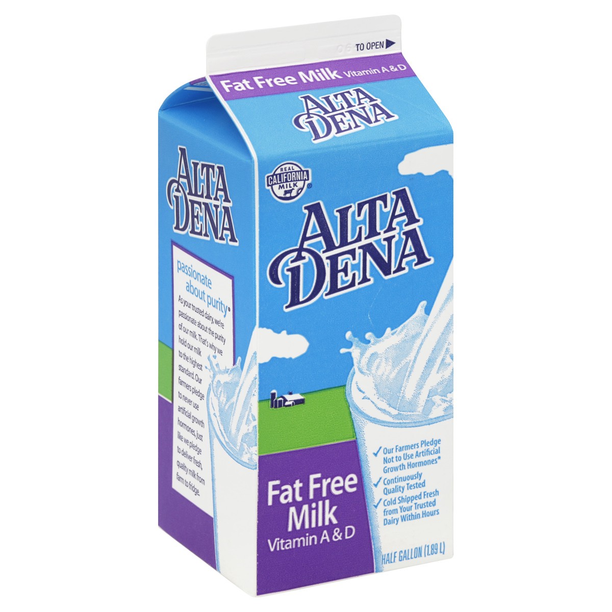 slide 1 of 6, Alta Dena Milk 0.5 gl, 1/2 gal