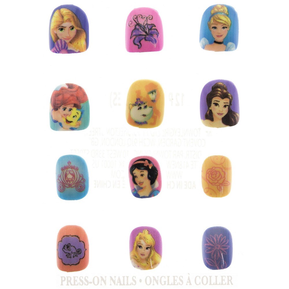 slide 2 of 6, Disney Princess Press On Nails 12pk, 1 ct