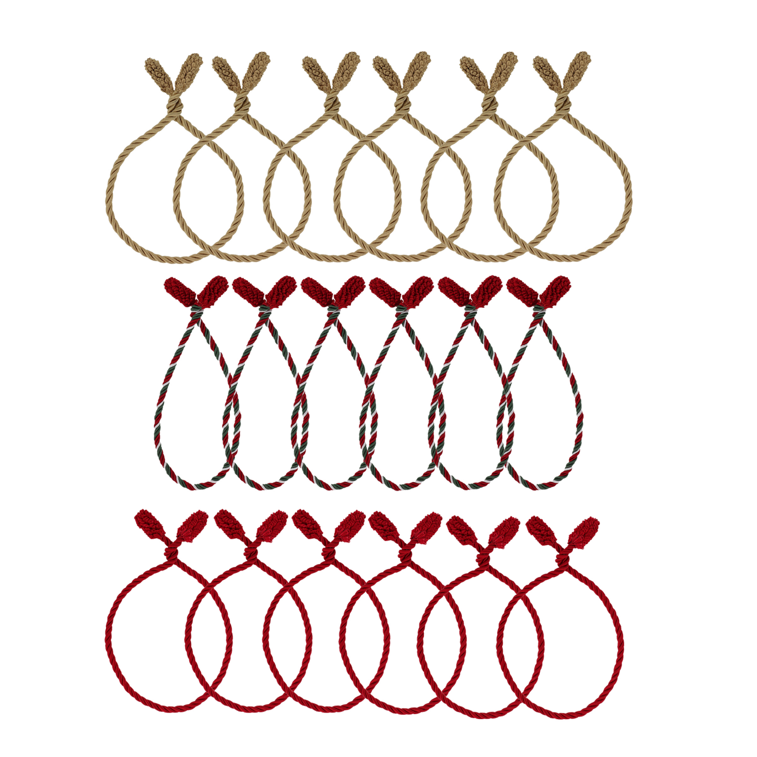 slide 1 of 7, Decorative Garland Twist Ties 16" Assorted, 6 ct