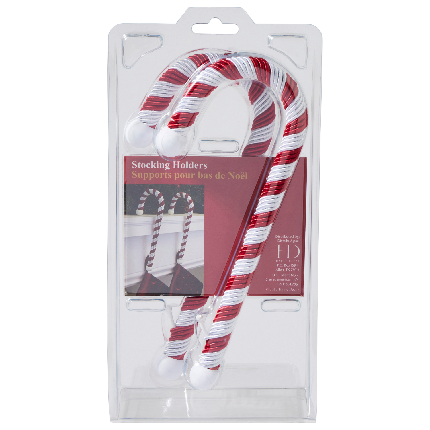 slide 1 of 2, Candy Cane Stocking Holder, 2 ct