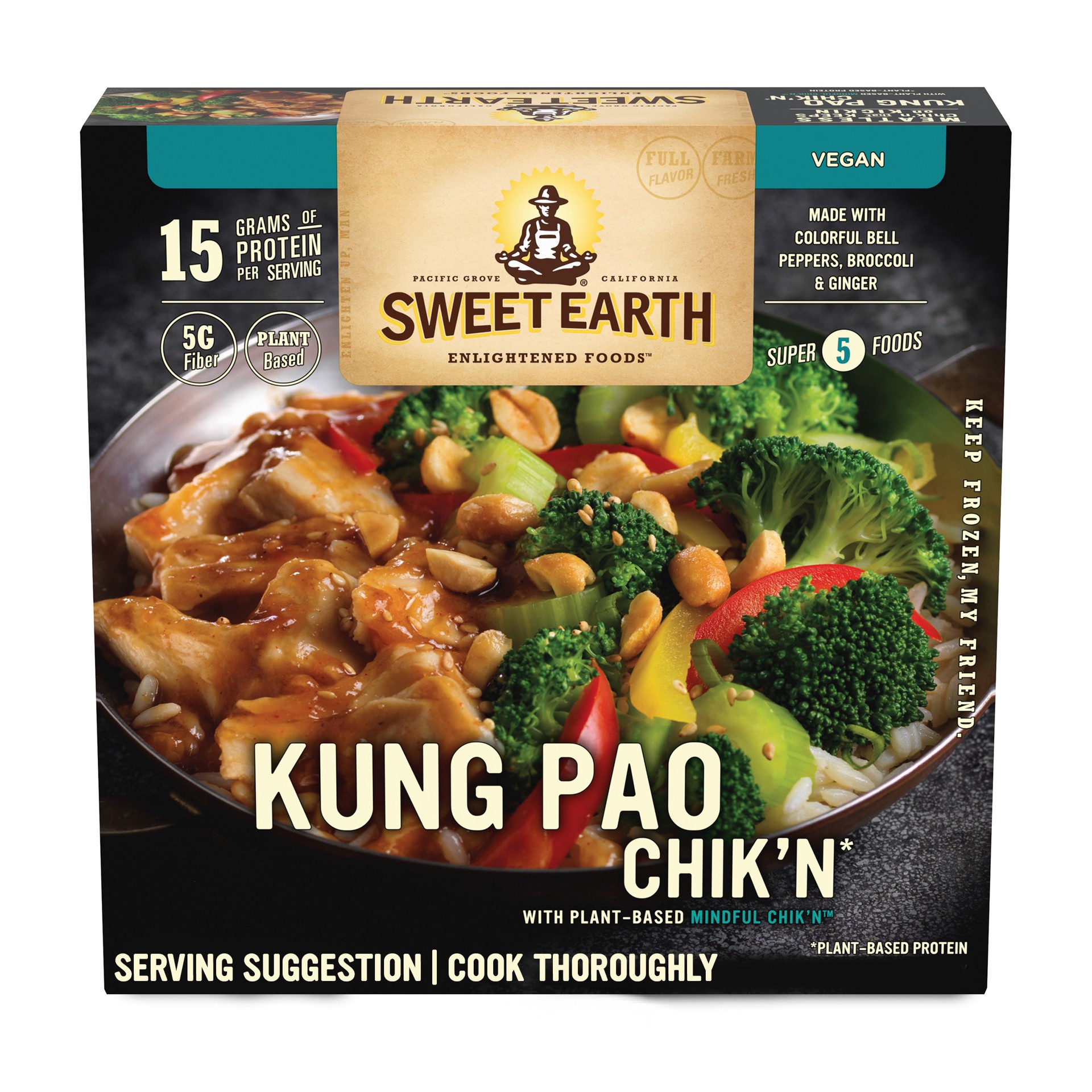 slide 2 of 14, Sweet Earth Kung Pao Chik'n Frozen Meal, 8.5 oz