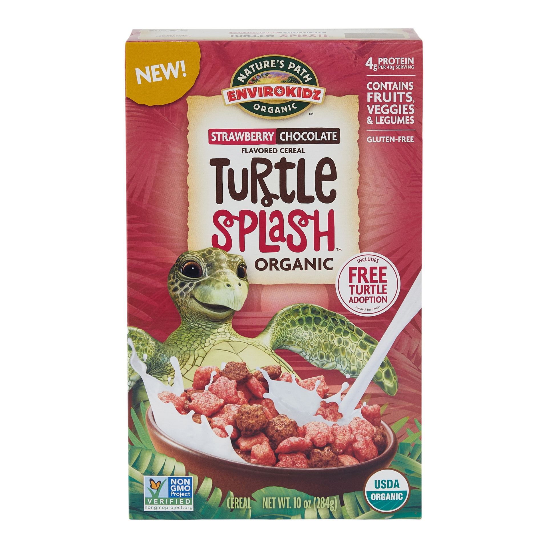 slide 1 of 6, Nature's Path EnviroKidz Strawberry Chocolate Turtle Splash Cereal, 10 oz