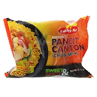 slide 1 of 1, Lucky Me! Pancit Canton Chow Mein Sweet & Spicy Flavor, 2.12 oz