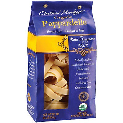 slide 1 of 1, Central Market Organic Pappardelle Bronze Cut Pasta, 17.6 oz