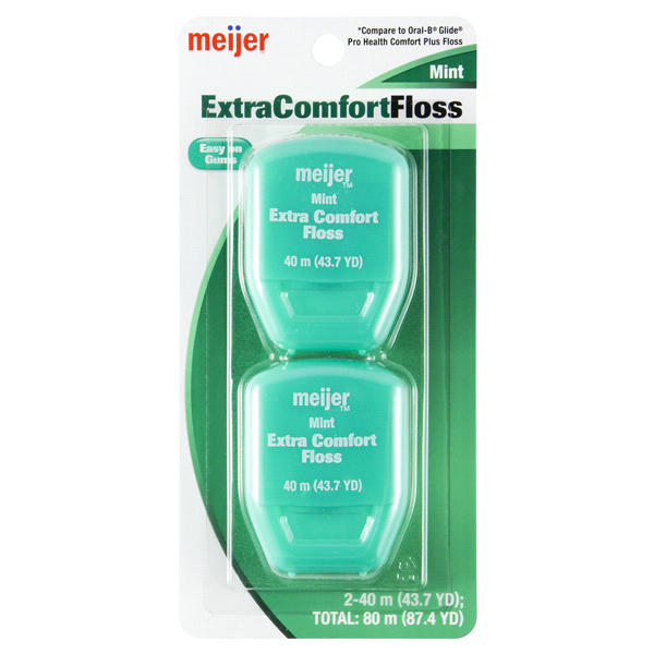 slide 1 of 2, Meijer Extra Comfort Floss, 2 ct; 43.7 yd