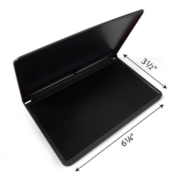 slide 2 of 3, 2000Plus Stamp Pad, Size No.2, 6-1/4"" X 3-1/4""D, Black, 1 ct