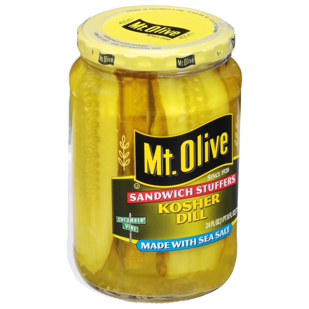 slide 8 of 9, Mt. Olive Sandwich Stuffers Kosher Dill Pickles 24 fl oz, 24 fl oz