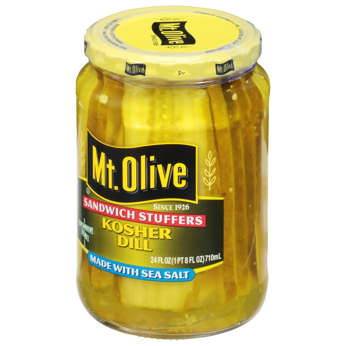 slide 6 of 9, Mt. Olive Sandwich Stuffers Kosher Dill Pickles 24 fl oz, 24 fl oz