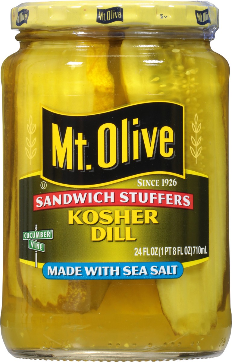 slide 9 of 9, Mt. Olive Sandwich Stuffers Kosher Dill Pickles 24 fl oz, 24 fl oz