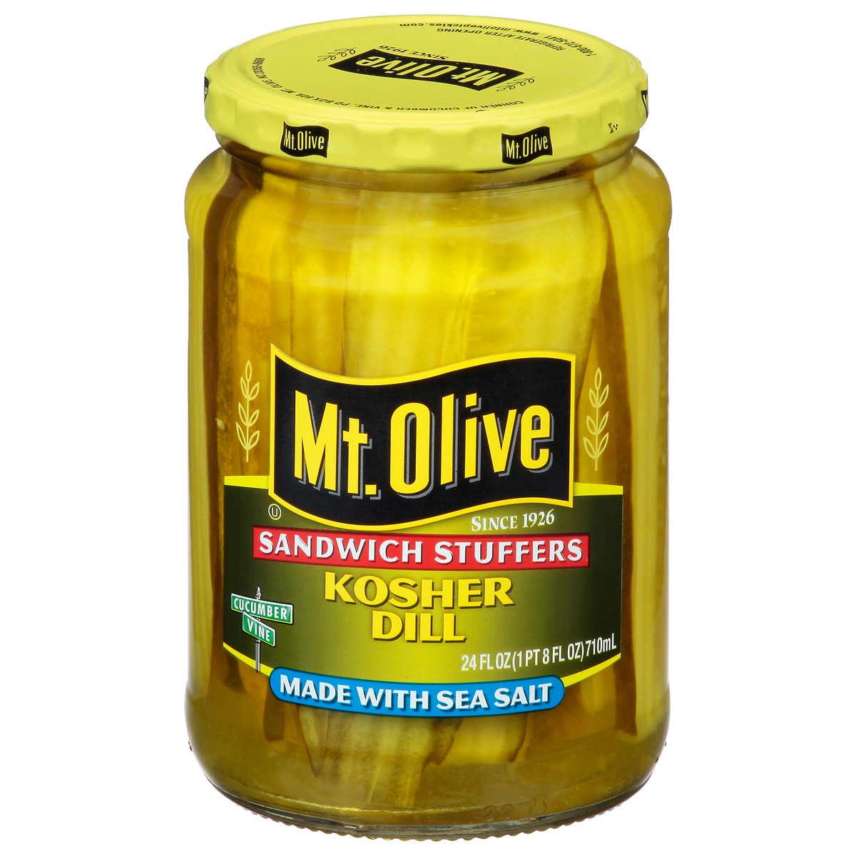 slide 1 of 9, Mt. Olive Sandwich Stuffers Kosher Dill Pickles 24 fl oz, 24 fl oz