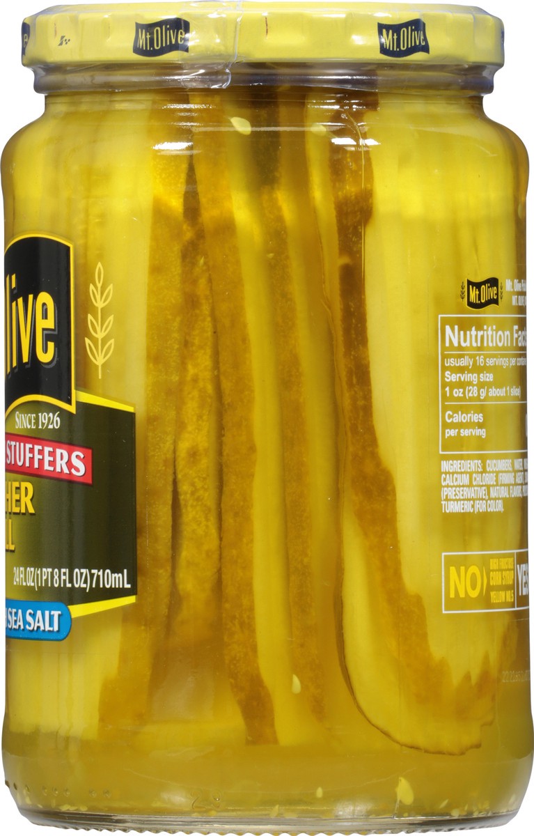 slide 3 of 9, Mt. Olive Sandwich Stuffers Kosher Dill Pickles 24 fl oz, 24 fl oz