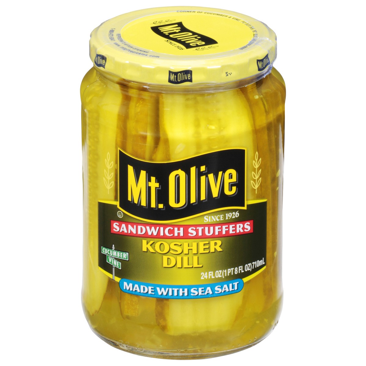 slide 1 of 9, Mt. Olive Sandwich Stuffers Kosher Dill Pickles 24 fl oz, 24 fl oz