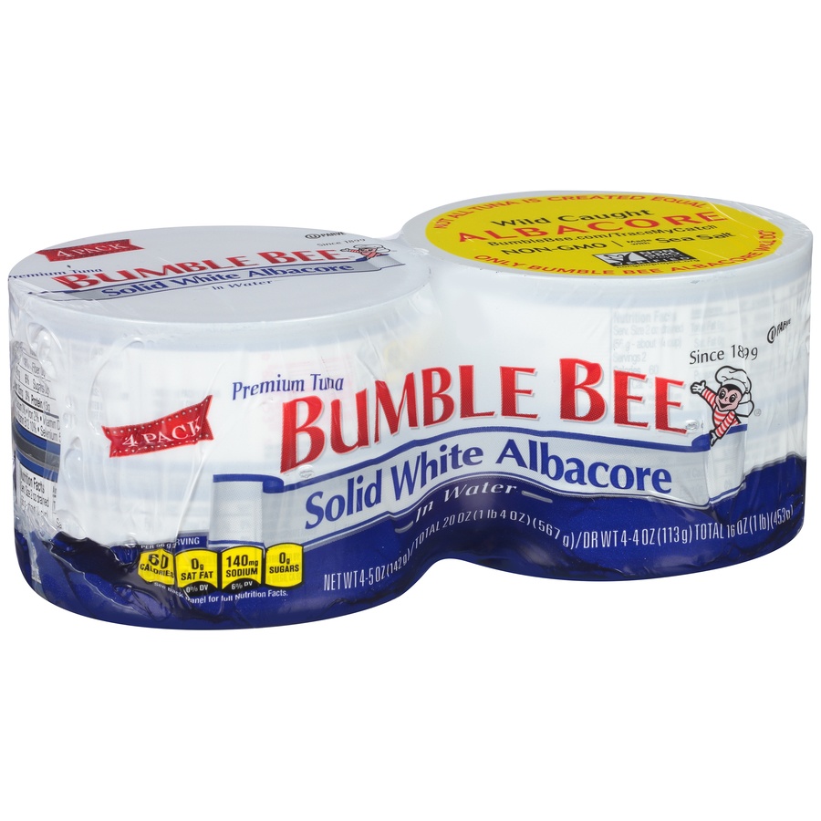 slide 2 of 8, Bumble Bee Solid White Albacore Tuna in Water, 20 oz