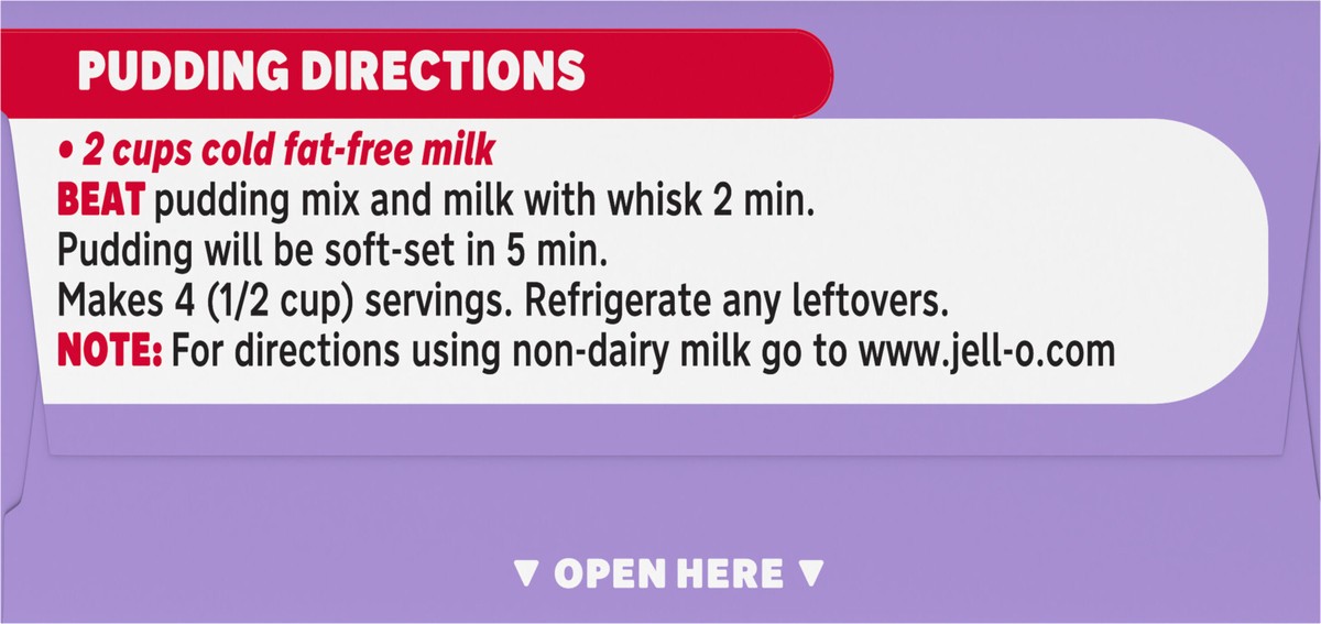 slide 4 of 9, Jell-O Chocolate Flavor Zero Sugar Instant Reduced Calorie Pudding & Pie Filling Mix, 1.4 oz Box, 1.4 oz