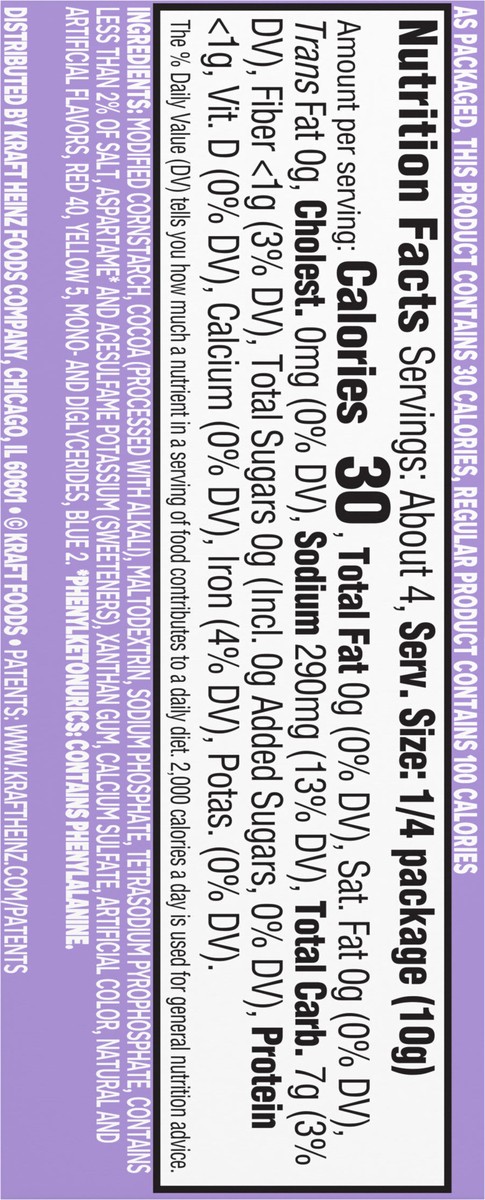 slide 8 of 9, Jell-O Chocolate Flavor Zero Sugar Instant Reduced Calorie Pudding & Pie Filling Mix, 1.4 oz Box, 1.4 oz