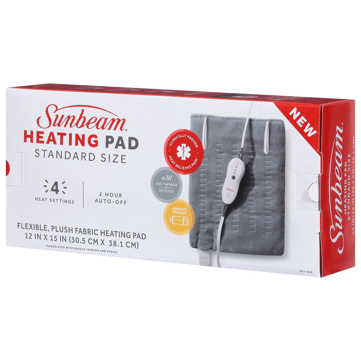 slide 9 of 15, Sunbeam Standard Size Heating Pad Standard Size 1 ea, 1 ct