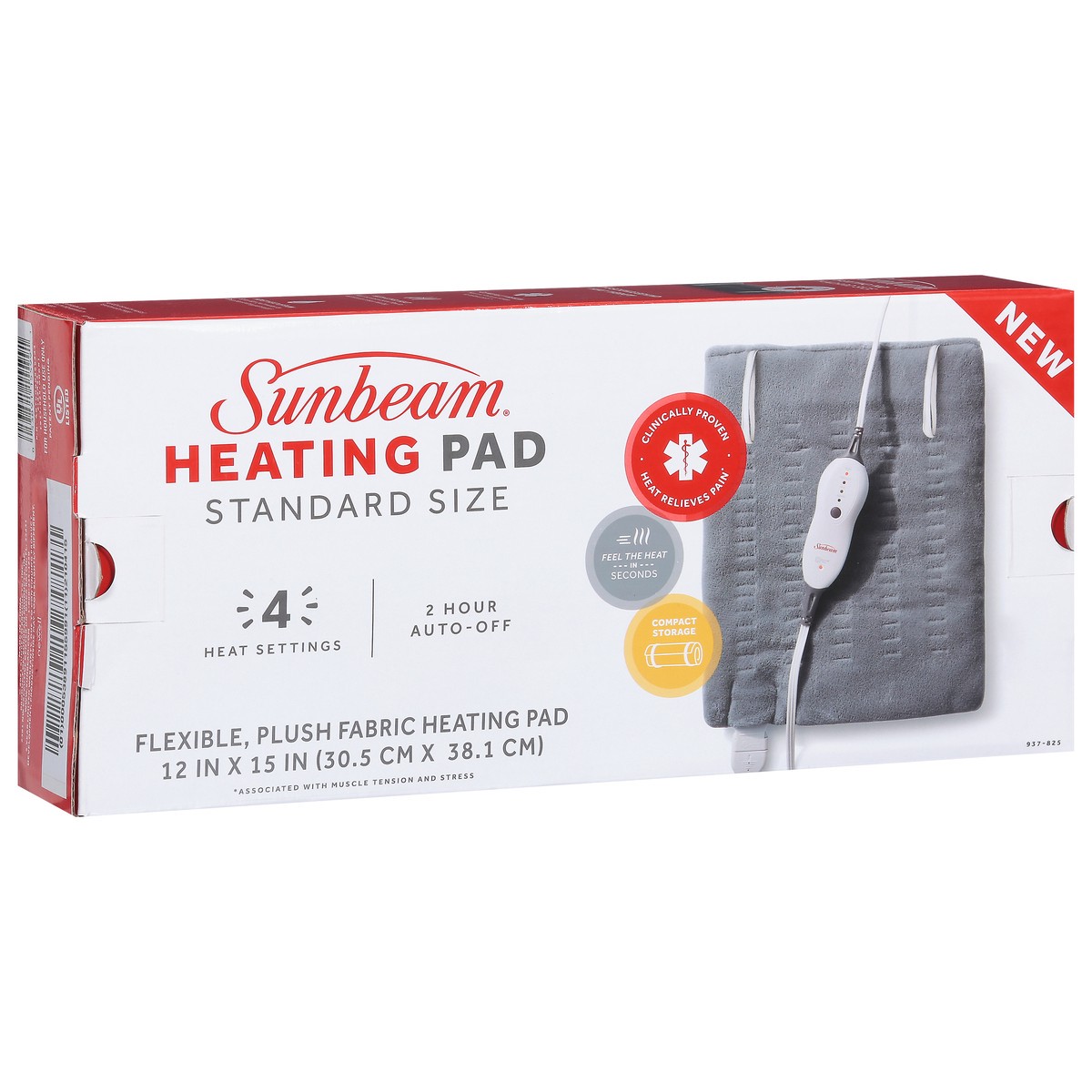 slide 15 of 15, Sunbeam Standard Size Heating Pad Standard Size 1 ea, 1 ct