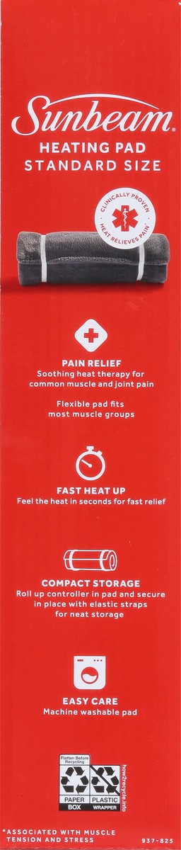 slide 14 of 15, Sunbeam Standard Size Heating Pad Standard Size 1 ea, 1 ct