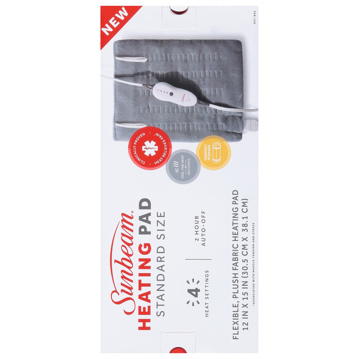 slide 12 of 15, Sunbeam Standard Size Heating Pad Standard Size 1 ea, 1 ct