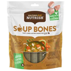 Rachael Ray Nutrish Soup Bones Dog Chews With Real Chicken & Veggies, 12.6 Oz., 6 Count