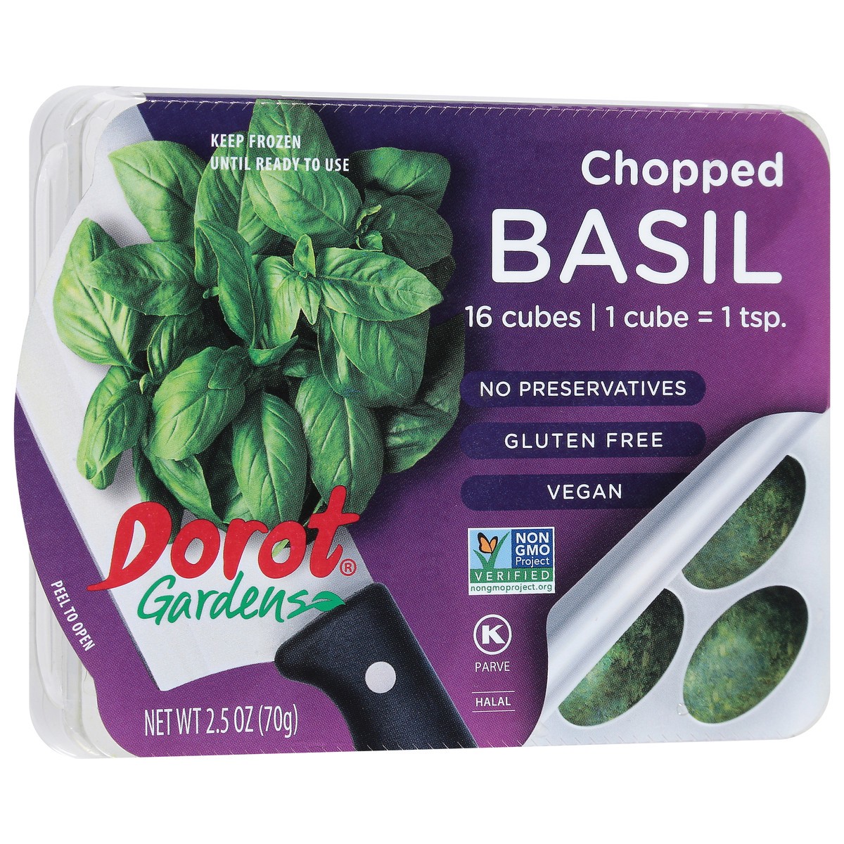 slide 9 of 9, Dorot Gardens Chopped Basil 16 ea, 16 ct