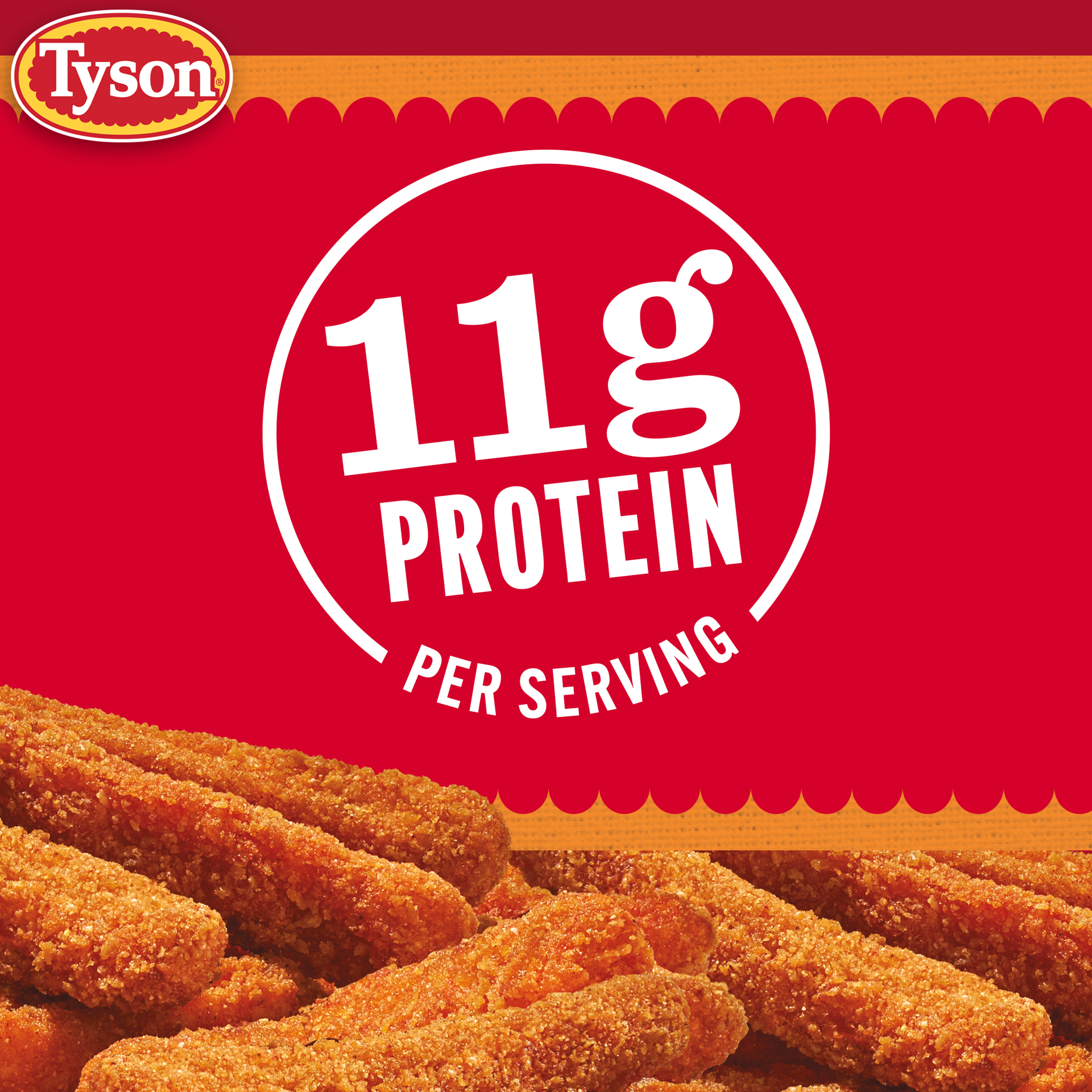 slide 6 of 10, Tyson Frozen Fired Up Chicken Fries, 26 oz, 26 oz
