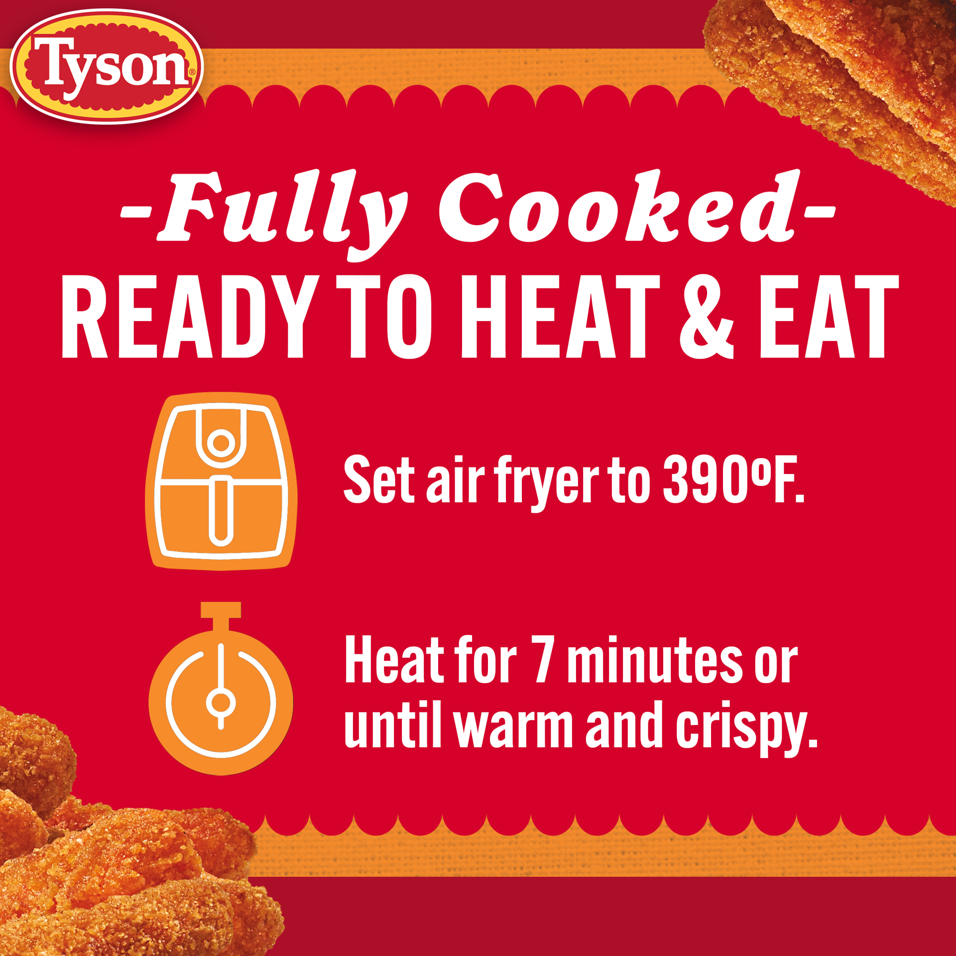 slide 10 of 10, Tyson Frozen Fired Up Chicken Fries, 26 oz, 26 oz