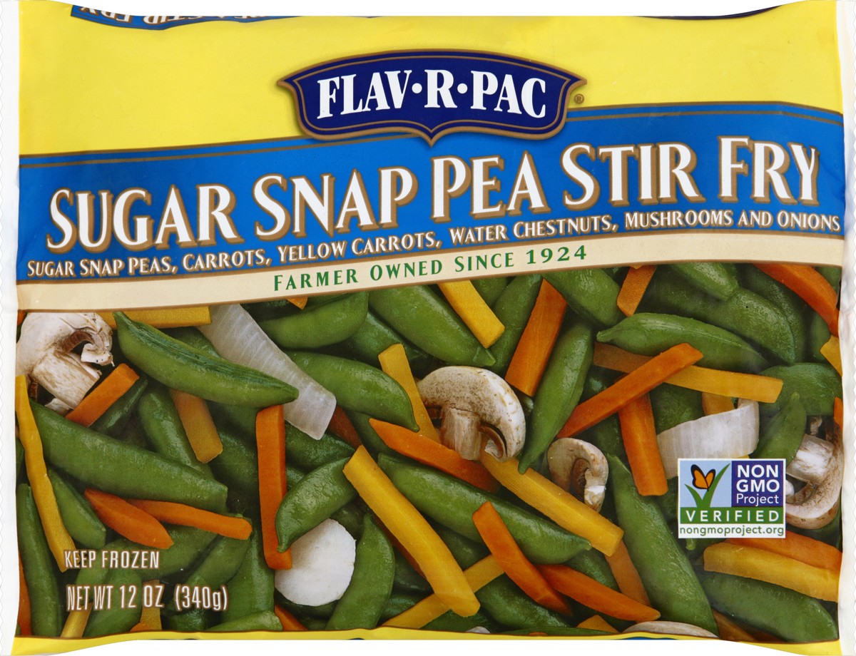 slide 3 of 6, Flav-R-Pac Sugar Snap Pea Stir Fry 12 oz, 