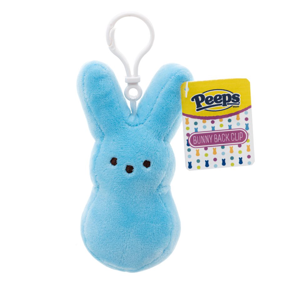 slide 1 of 1, Peeps Easter Bunny Backpack Clip - Blue, 5 in