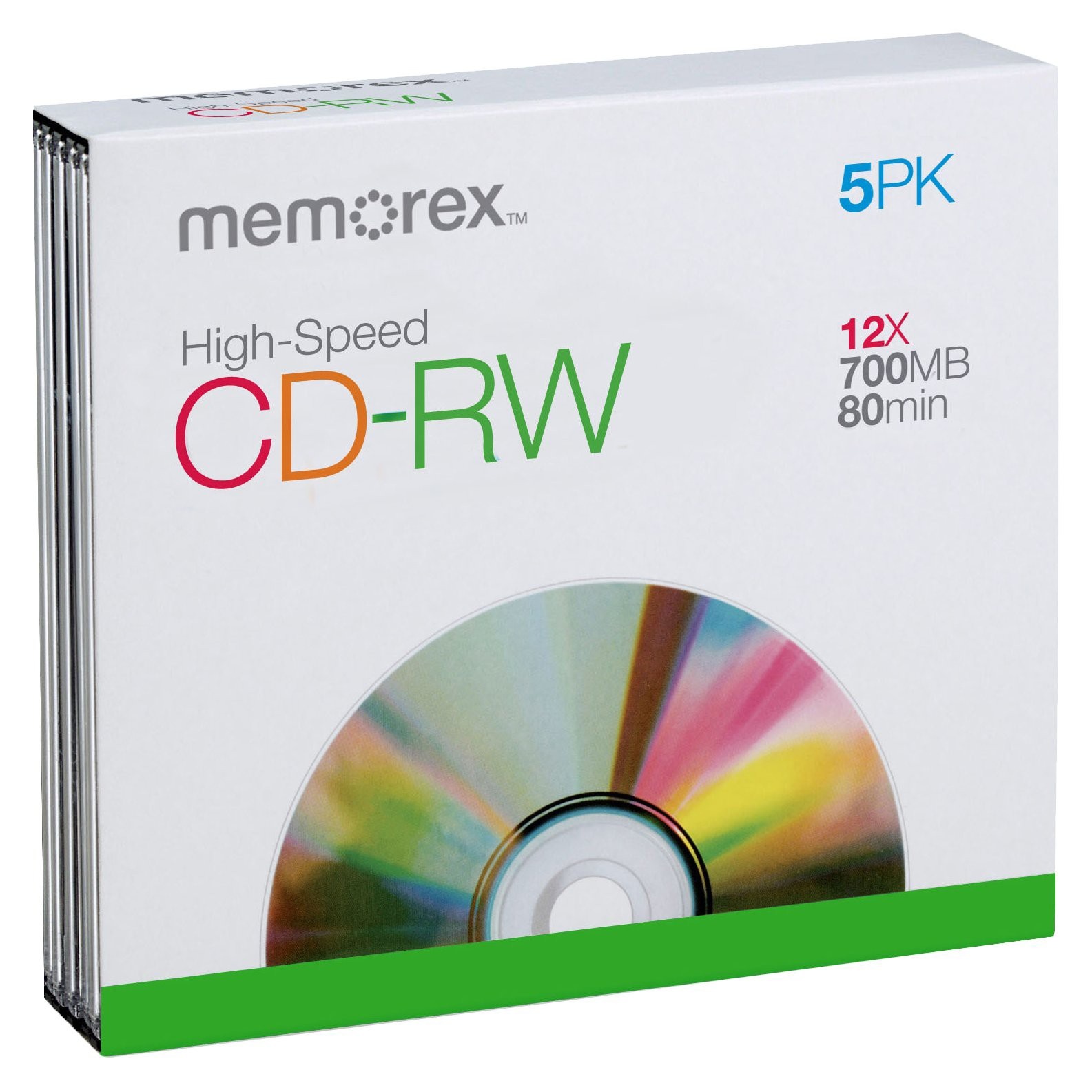 slide 1 of 1, Memorex CD-RW Jewel Case Disc Pack, 5 ct