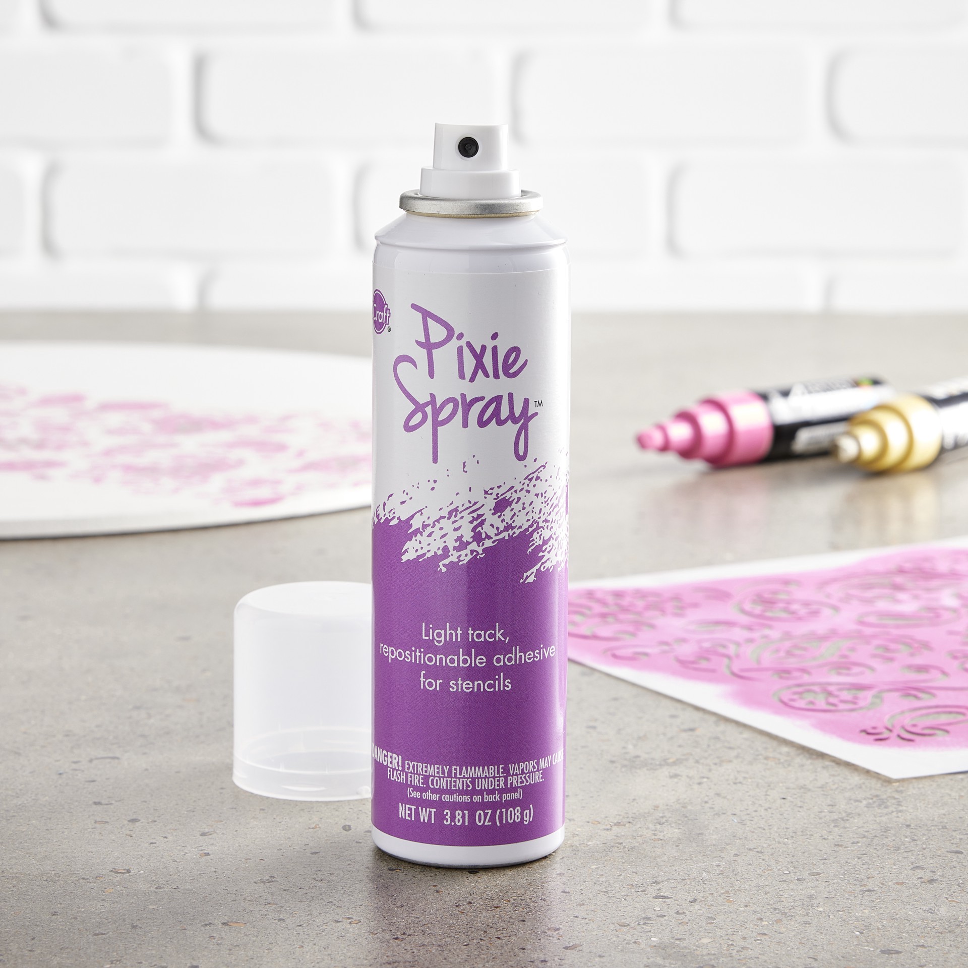 slide 5 of 5, Icraft Pixie Spray Stencil Adhesive, 3.8oz., 3.8 oz