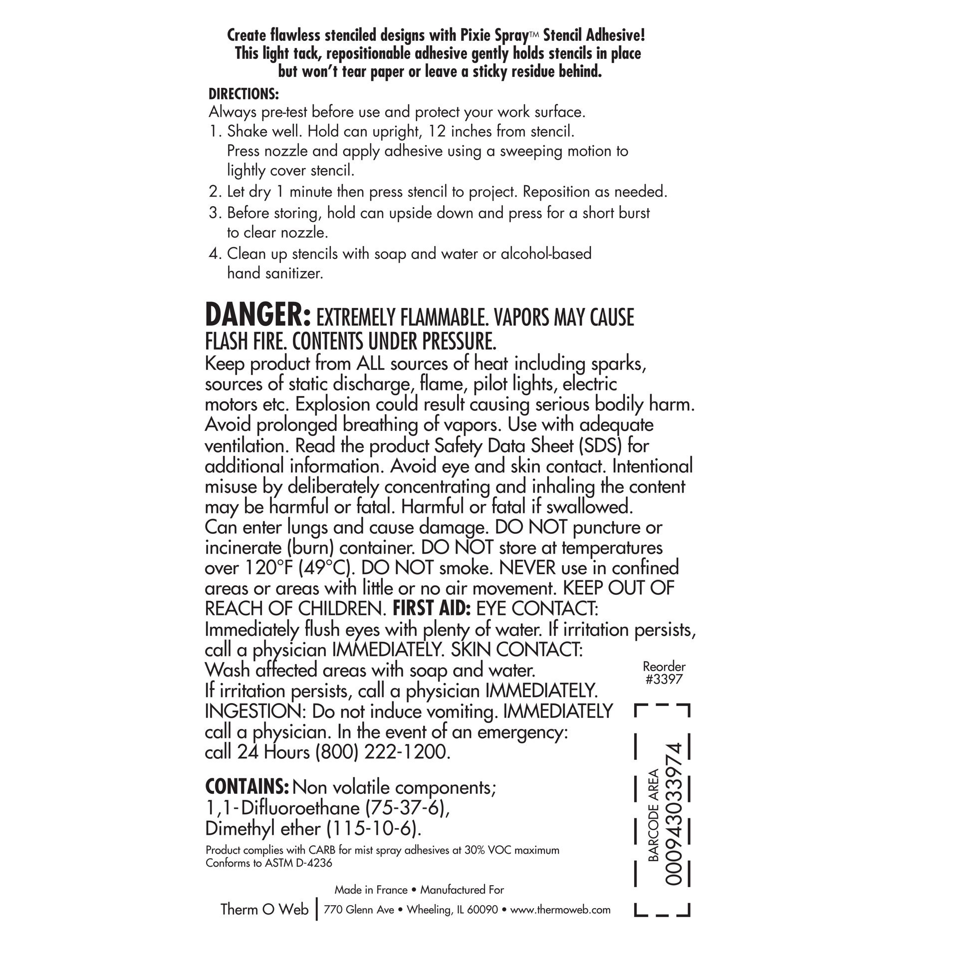 slide 2 of 5, Icraft Pixie Spray Stencil Adhesive, 3.8oz., 3.8 oz