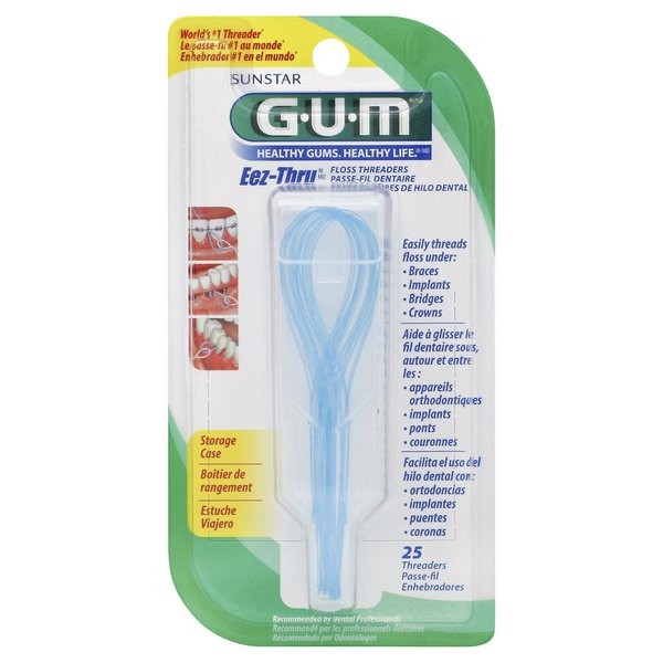 slide 1 of 1, G-U-M Butler G.U.M. Eez-Thru Floss Threaders, 25 ct