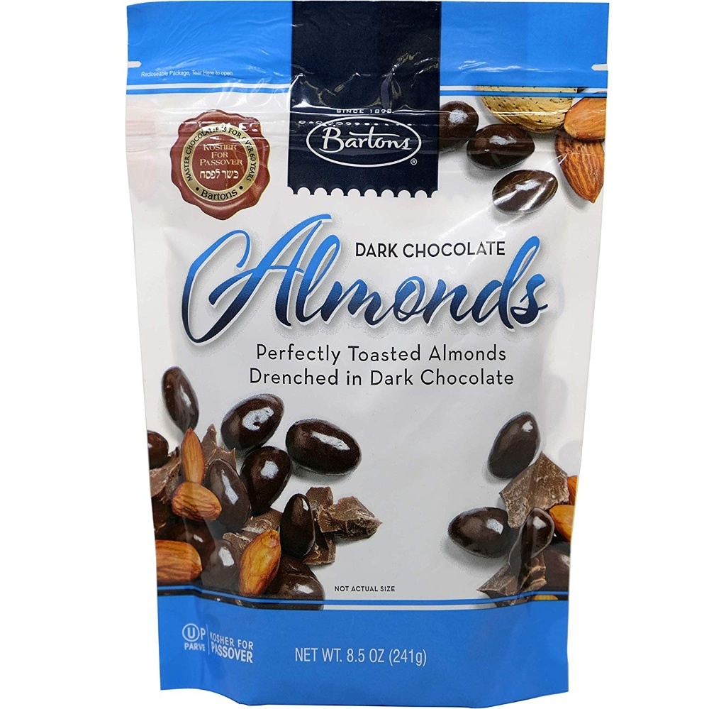 slide 1 of 1, Barton's Dark Chocolate Almonds, 8.5 oz