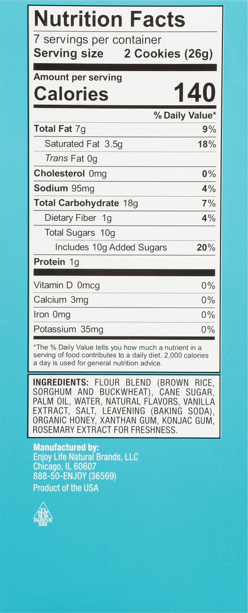 slide 7 of 9, Enjoy Life Crunchy Vanilla Honey Graham Cookies, 6.3 oz Box, 6.3 oz