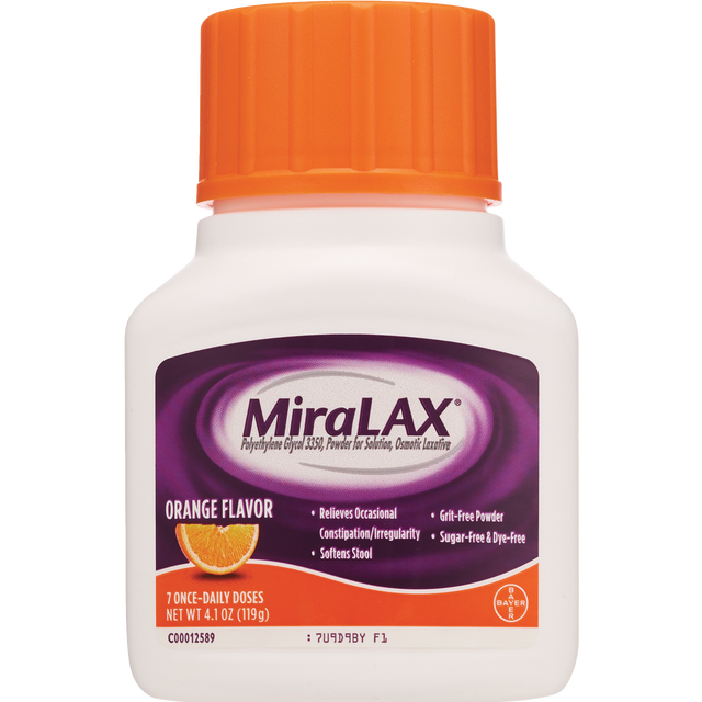 slide 1 of 1, Miralax Laxative Orange, 4.1 oz