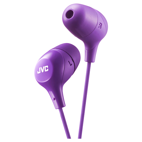 slide 1 of 2, JVC Marshmallow Headphones, Violet, 1 ct