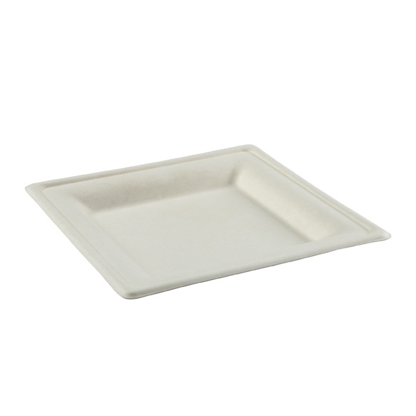 slide 1 of 1, Primeware Molded Fiber Plate Square 6In, 125 ct