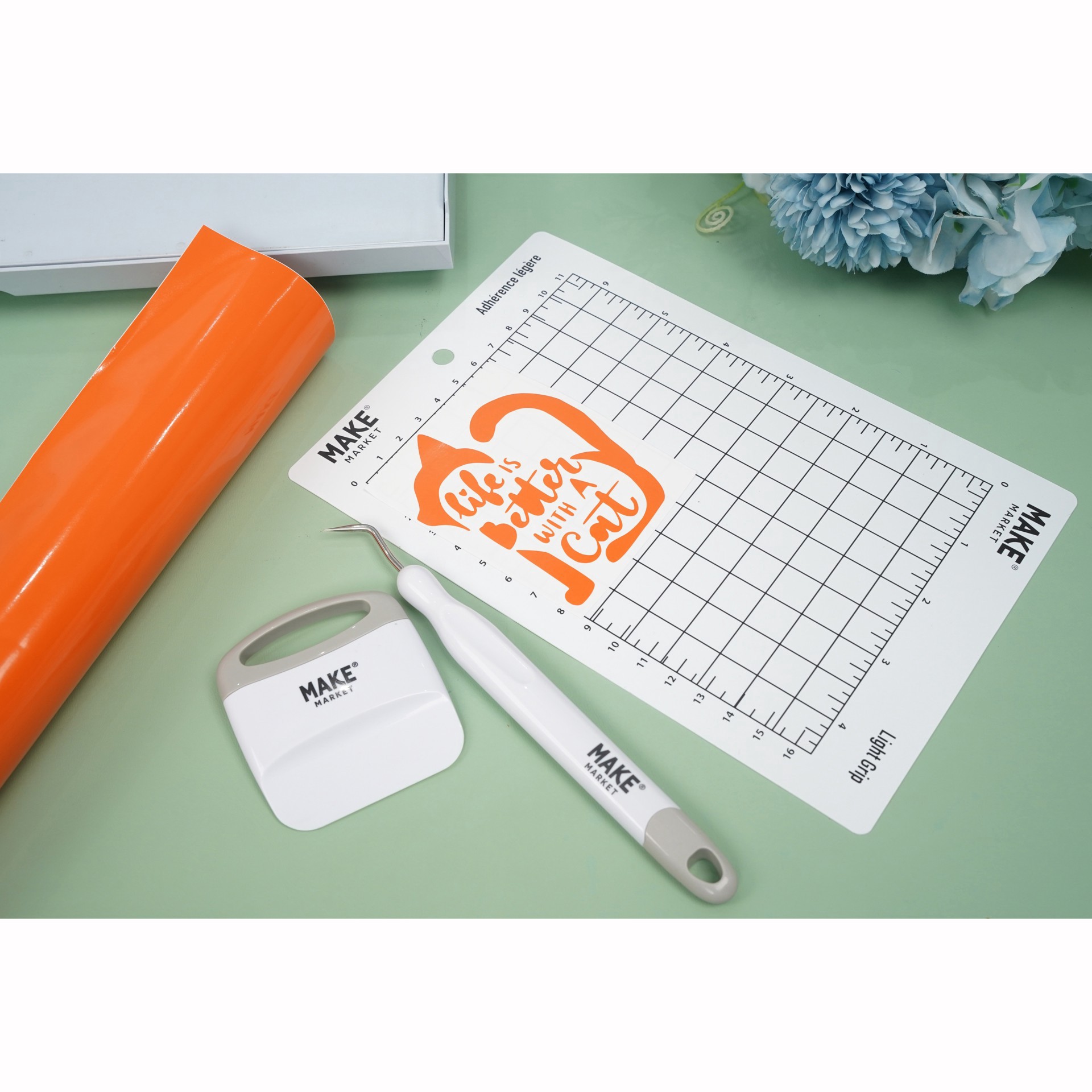 slide 2 of 3, 4.5" X 6.5" Light Grip Adhesive Cutting Mat By Make Market, 4.5 in x 6.5 in